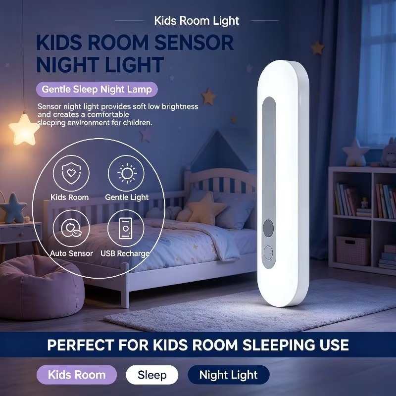 Baby Nursery Table Lamp - Intelligent Sensor Night Light Battery Wall