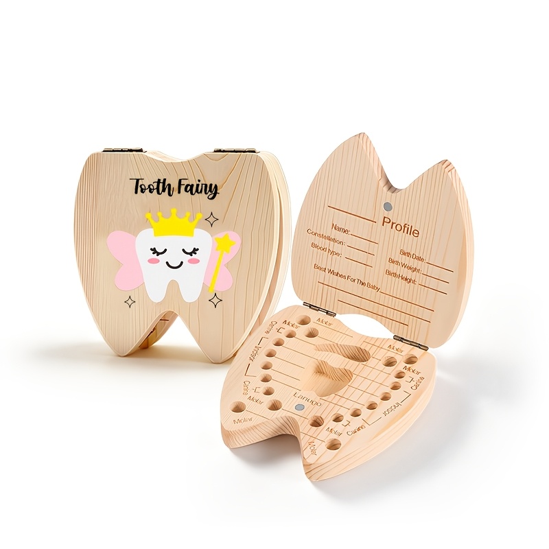 Baby Keepsake Box - 2D Wooden Tooth Fairy Keepsake Box