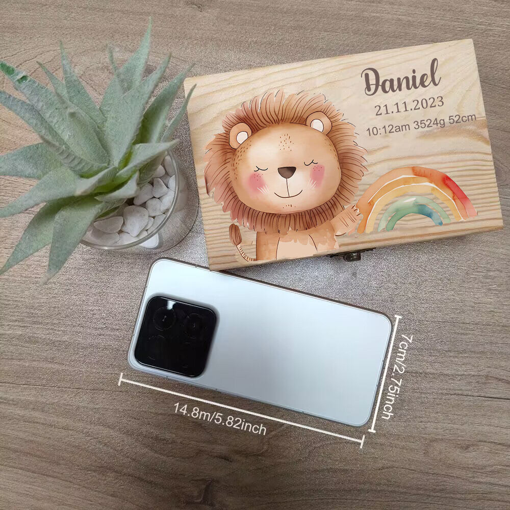 Personalized Baby Wooden Memor - Baby Keepsake Box 评论和价格