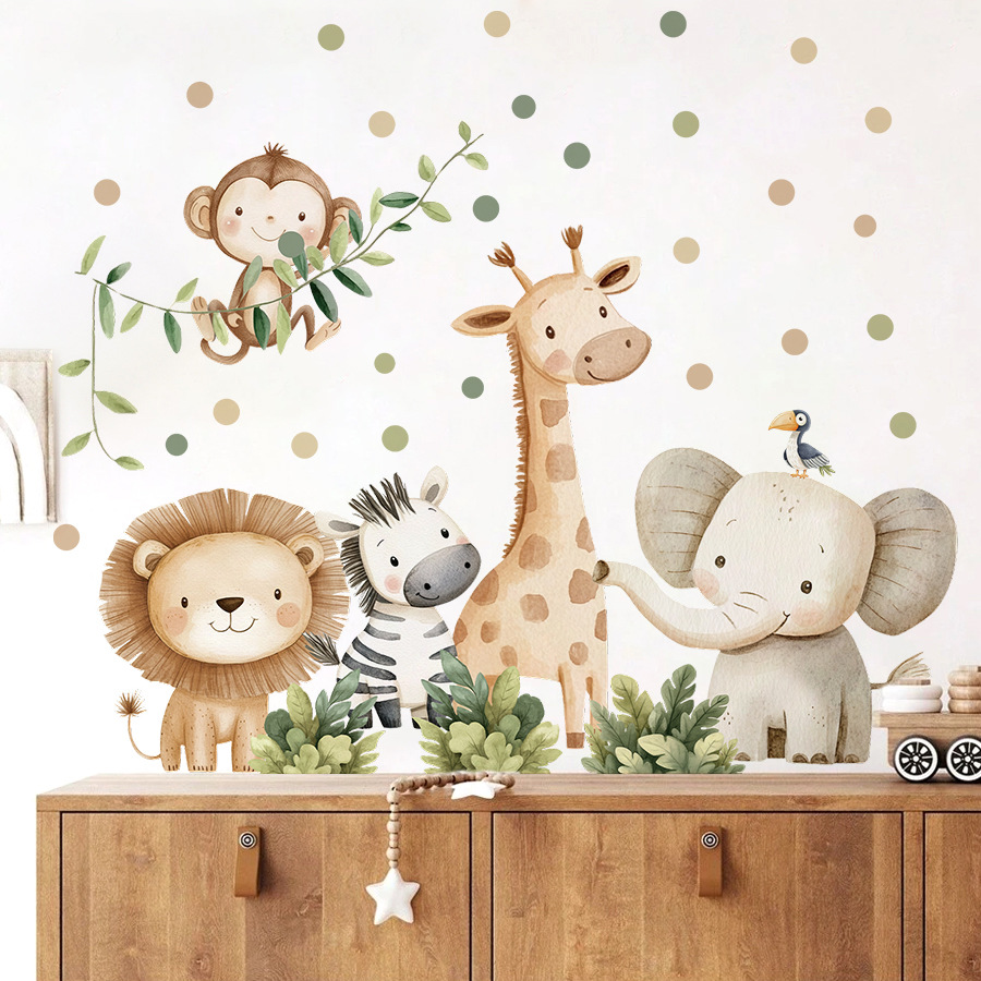 Boho Forest Animals Wall Stick - Baby Nursery Girl Room 评论和价格