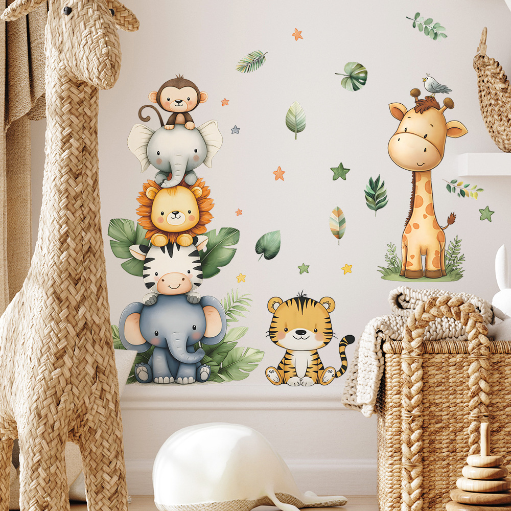 Boho Forest Animals Wall Stick - Baby Nursery Girl Room 评论和价格