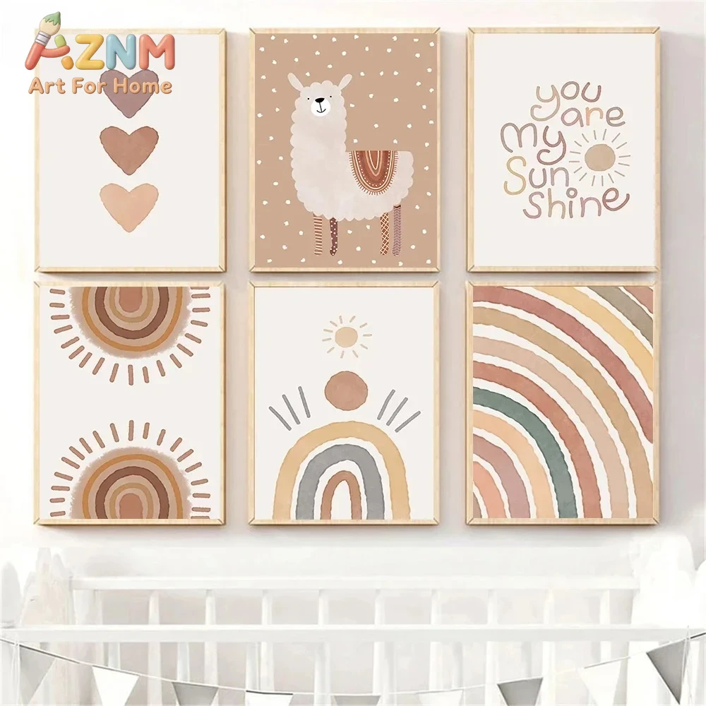 AZNM Boho Neutral Baby Nursery - Baby Nursery You Are My Sunshine 评论和价格