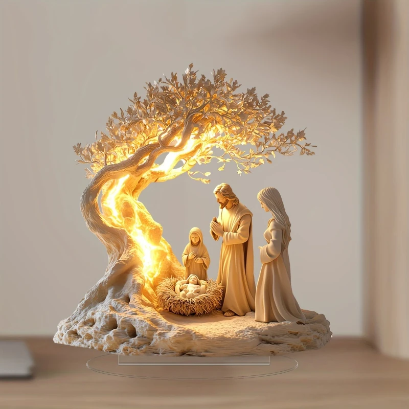 Acrylic Tree of Life Desk Deco - Baby Nursery Hanging Decor 评论和价格