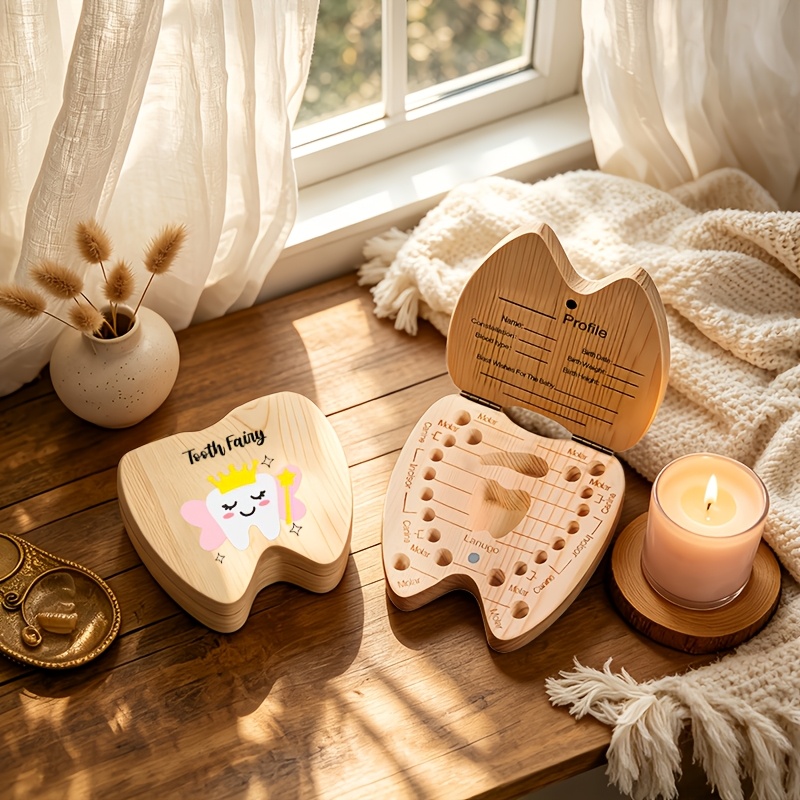 2D Wooden Tooth Fairy Keepsake - Baby Keepsake Box 评论和价格