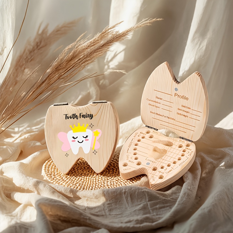 2D Wooden Tooth Fairy Keepsake - Baby Keepsake Box 评论和价格