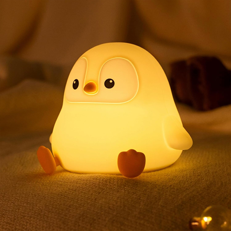 Cute Penguin Night Light Silic - Baby Nursery Table Lamp 评论和价格