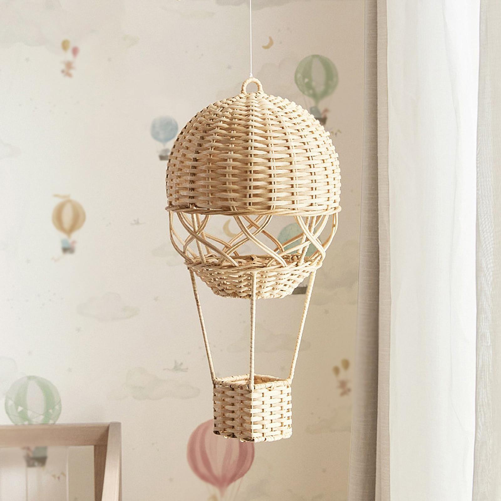 Handmade Rattan Woven Hot Air  - Baby Nursery Hanging Decor 评论和价格