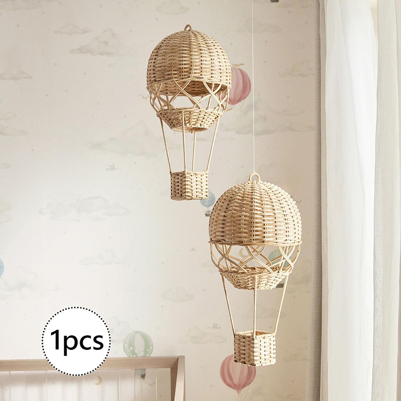 Handmade Rattan Woven Hot Air  - Baby Nursery Hanging Decor 评论和价格