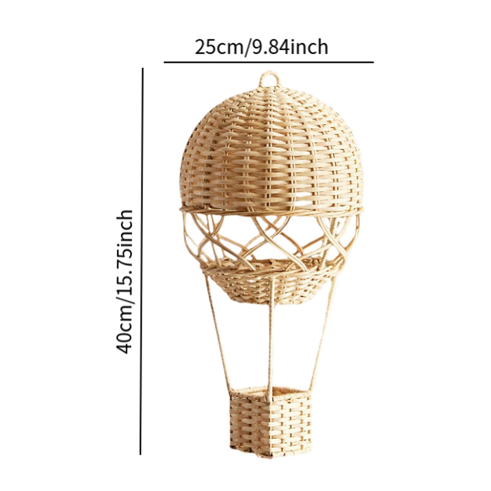 Handmade Rattan Woven Hot Air  - Baby Nursery Hanging Decor 评论和价格