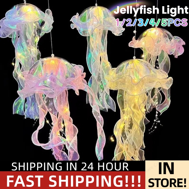 Gradient Jellyfish LED Night L - Baby Nursery Decor Girl 评论和价格
