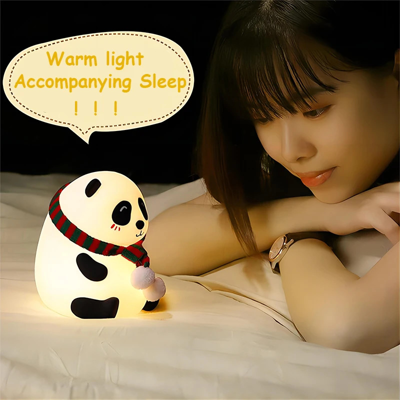 Cute Panda Night Light Silicon - Baby Nursery Table Lamp 评论和价格