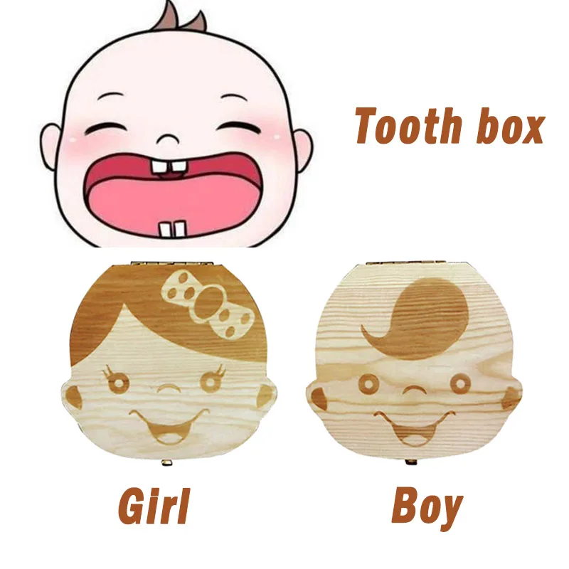 Baby Tooth Box Wooden Kids Mil - Baby Keepsake Box 评论和价格