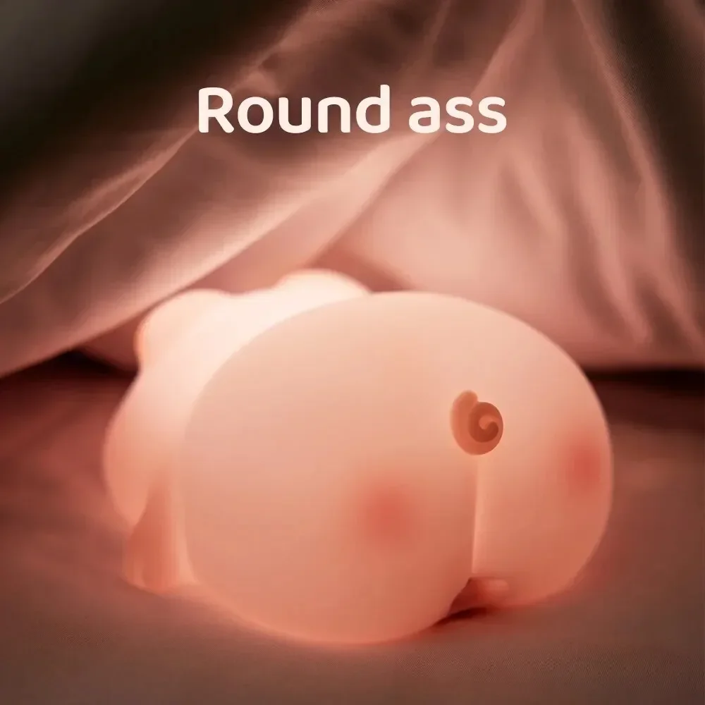 Piggy Bunny Night Light Led Ta - Baby Nursery Table Lamp 评论和价格