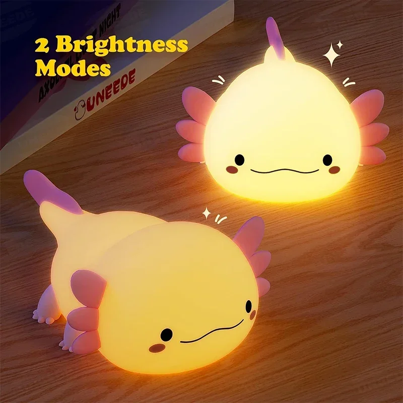 Cute Axolotl Night Light Silic - Baby Nursery Table Lamp 评论和价格