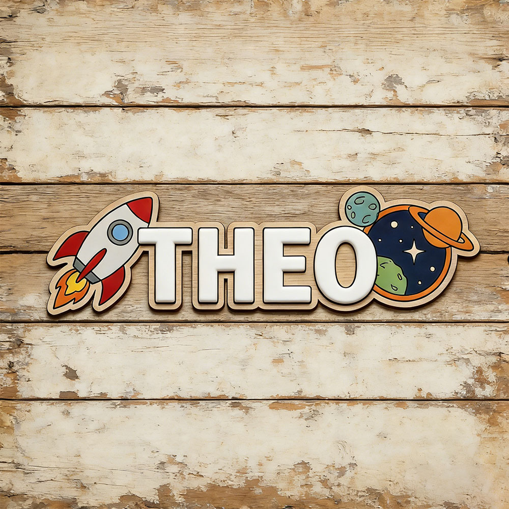 Personalized Space Rocket Name - Baby Nursery In 评论和价格