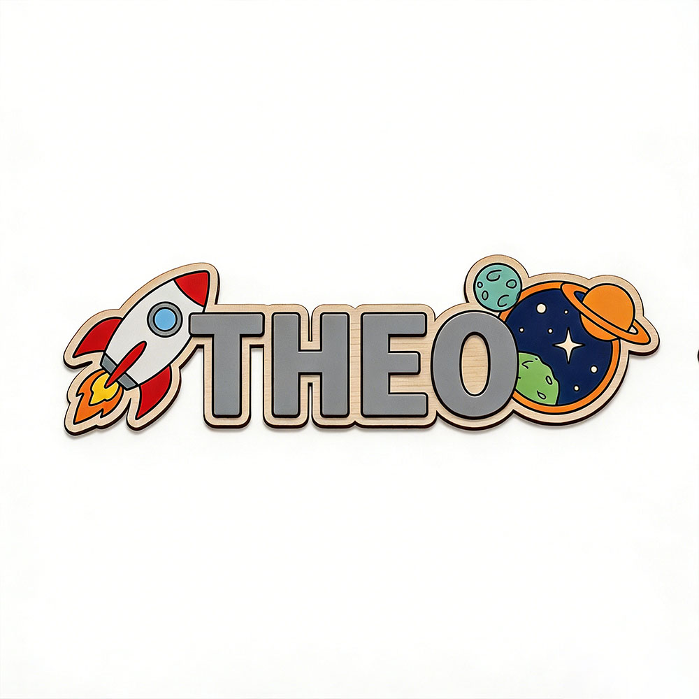 Personalized Space Rocket Name - Baby Nursery In 评论和价格