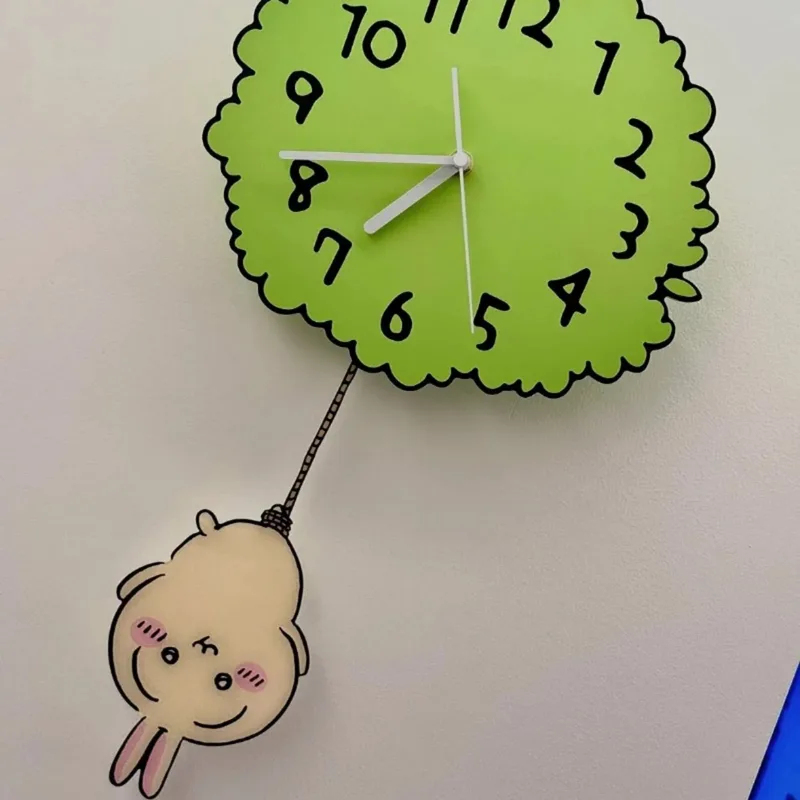Cute Chiikawa Pendulum Wall Cl - Baby Nursery Hanging Decor 评论和价格