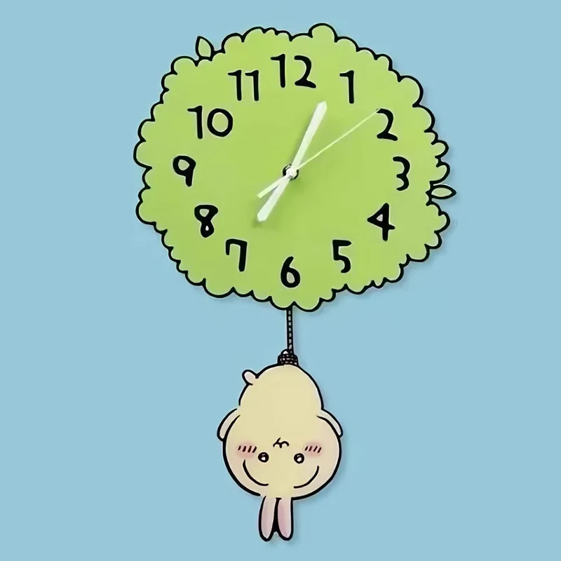 Cute Chiikawa Pendulum Wall Cl - Baby Nursery Hanging Decor 评论和价格