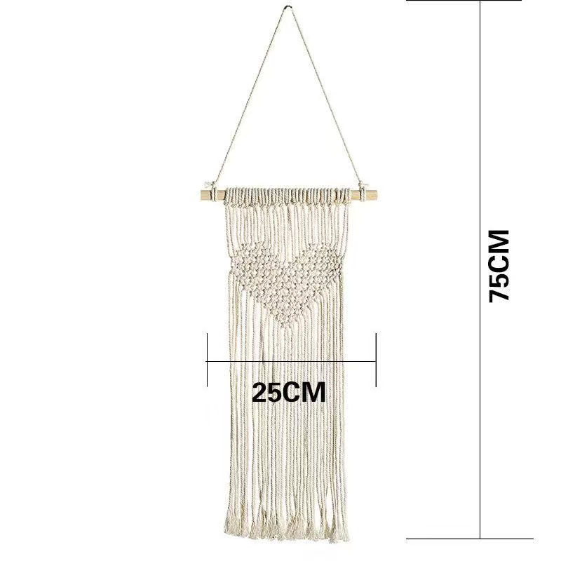Heart Wooden Stick Bohemian Ch - Baby Nursery Hanging Decor 评论和价格