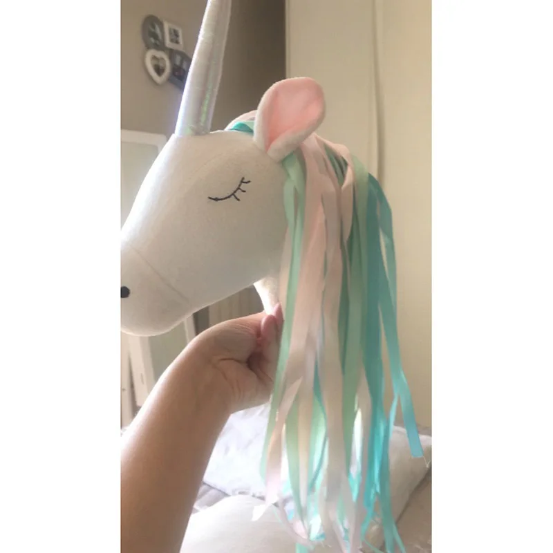 Unicorn Plush Animal Head Wall - Baby Nursery Decor Girl 评论和价格