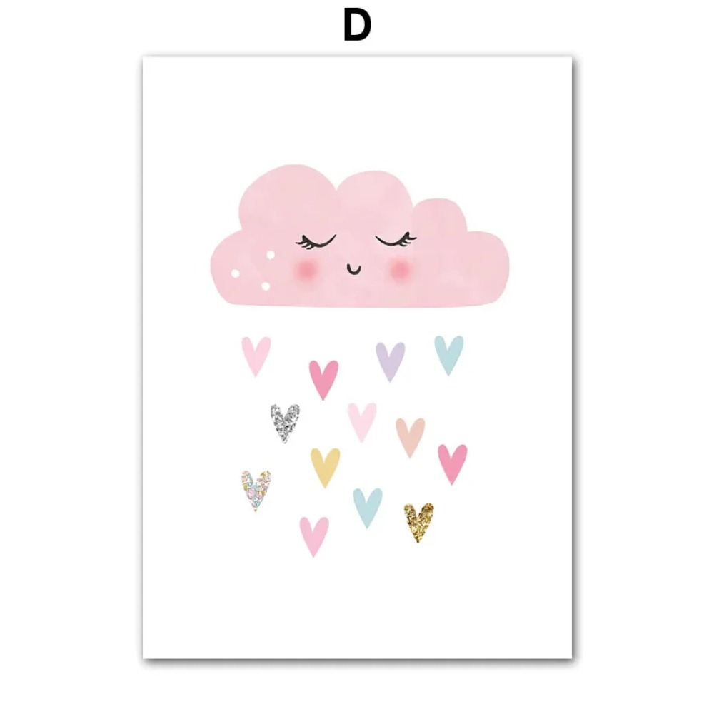Pink Unicorn Rabbit Rainbow Cl - Baby Nursery Decor Girl 评论和价格