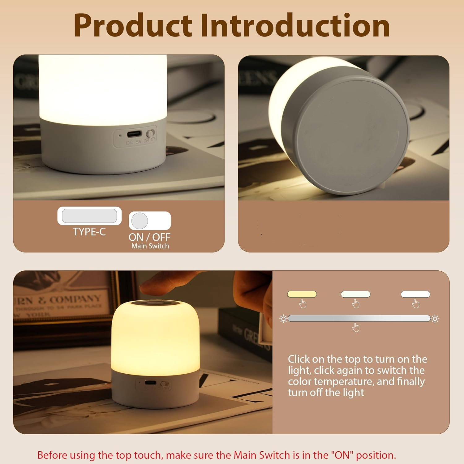 1pcPortable Baby Night Light,3 - Baby Nursery Table Lamp 评论和价格