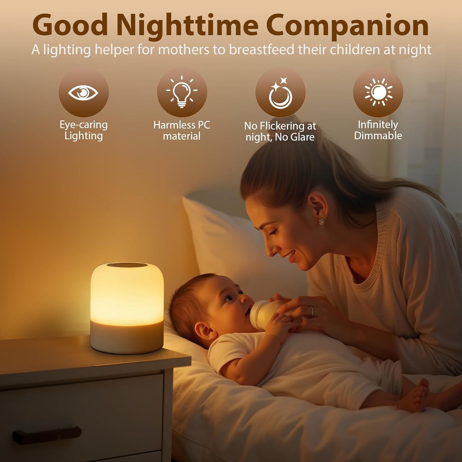 1pcPortable Baby Night Light,3 - Baby Nursery Table Lamp 评论和价格