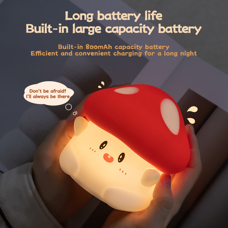 Mushroom Night Light LED Recha - Baby Nursery Table Lamp 评论和价格