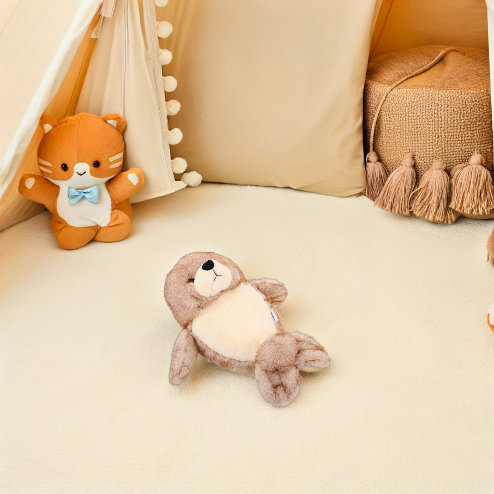 Seal Stuffed Animal Soft Cuddl - Baby Nursery Decor Girl 评论和价格