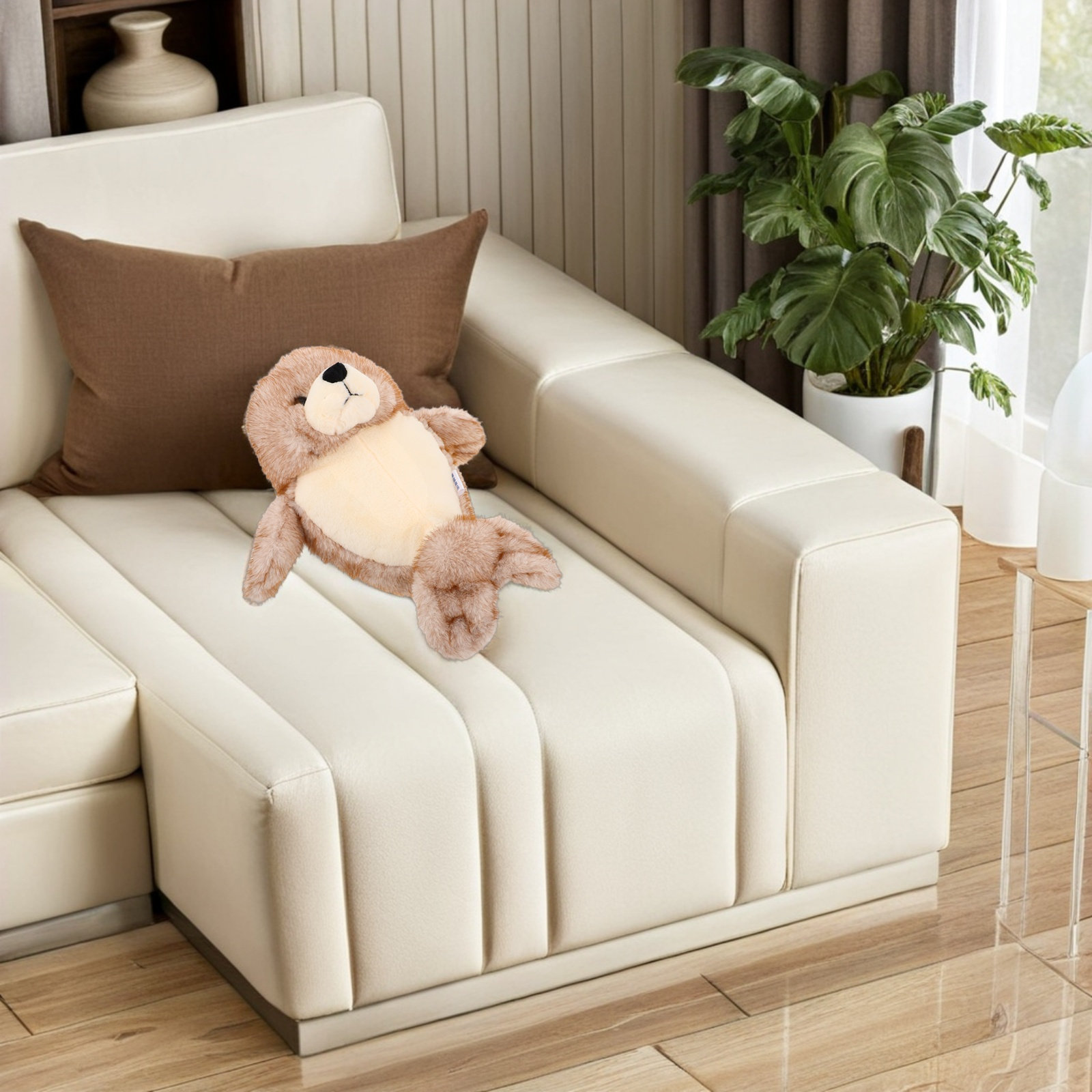 Seal Stuffed Animal Soft Cuddl - Baby Nursery Decor Girl 评论和价格