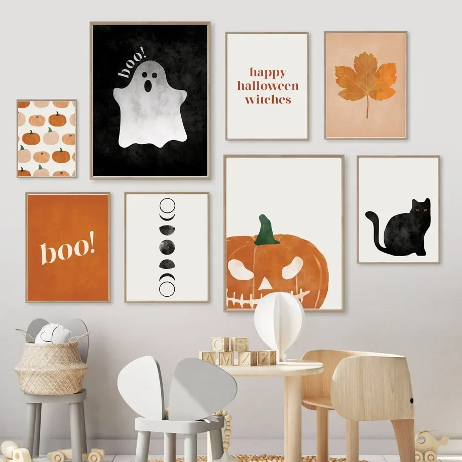 Cat Halloween Soul Pumpkin Wal - Baby Nursery Decor Girl 评论和价格