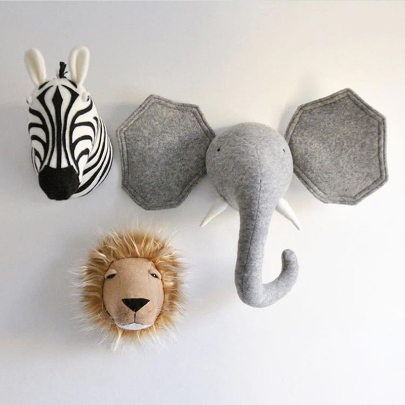 New Animal Head Giraffe Elepha - Baby Nursery Hanging Decor 评论和价格